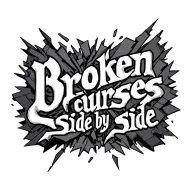 "Broken curses side by side" broken pieces falling tattoo design idea