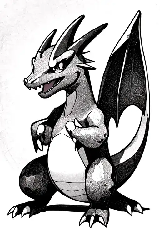 pokemon charmander charizard tattoo design idea