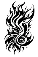 Blood, fire, neosygil tattoo design idea