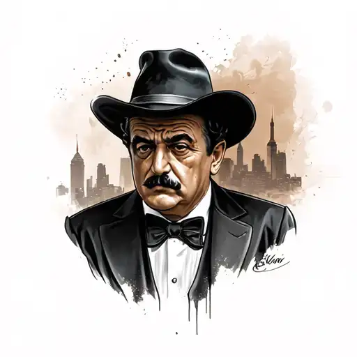 mafia boss tattoo design idea