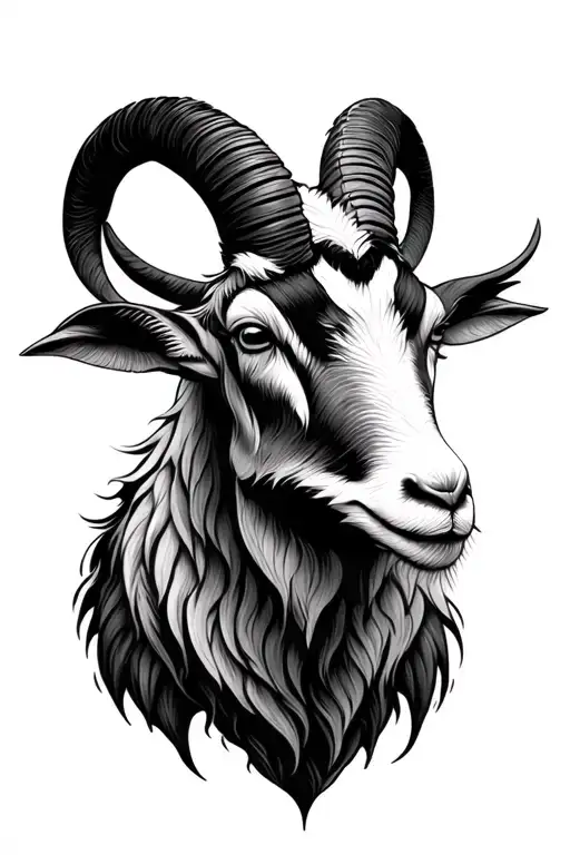 sea goat winter solstice tattoo design idea