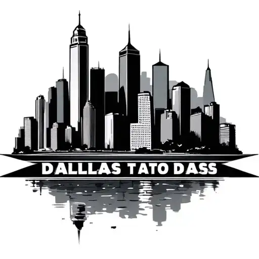 dallas skyline tattoo design idea