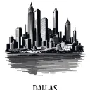 dallas skyline tattoo design idea