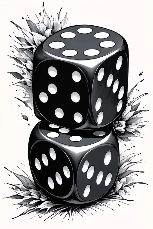 dice beat the odds tattoo design idea