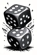 dice beat the odds tattoo design idea