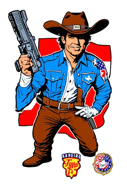 Texas ranger t tattoo design idea