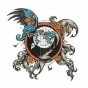 world is mine tattoo design idea