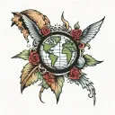 world is mine tattoo design idea
