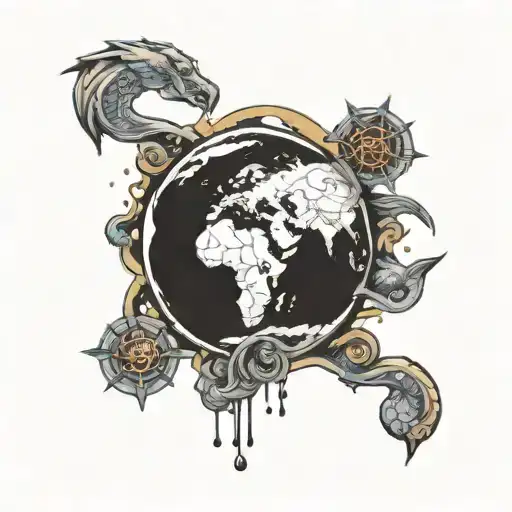 world is mine tattoo design idea