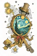 starry night van gogh tattoo design idea