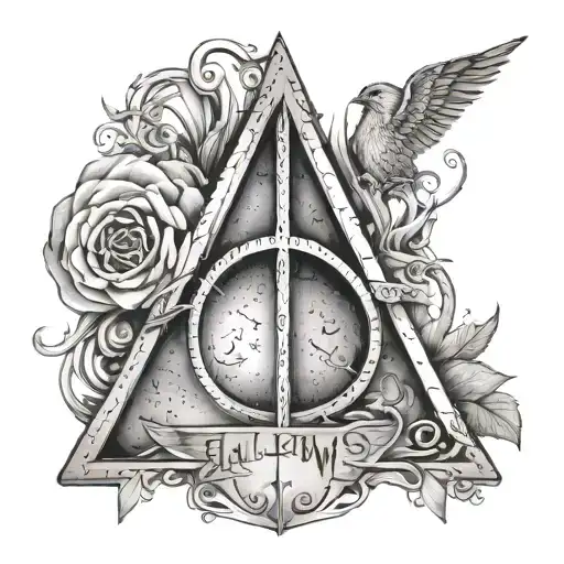 harry potter deathly hallows and always tattoo design idea