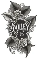 Bailey name tattoo tattoo design idea