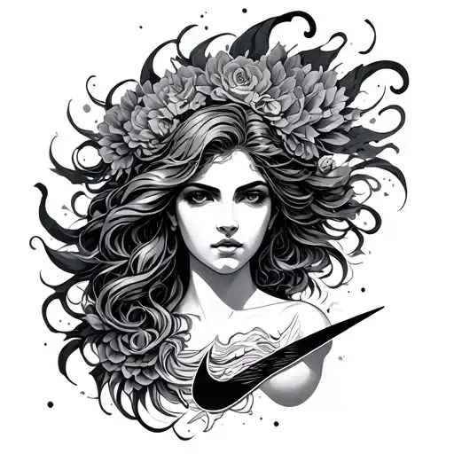 Nike Goddess tattoo design idea