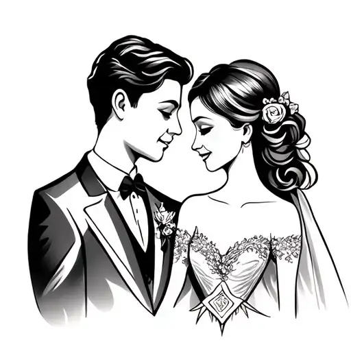 Wedding Anniversary tattoo design idea