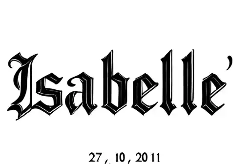 "Isabelle
27-10-2011" tattoo design idea