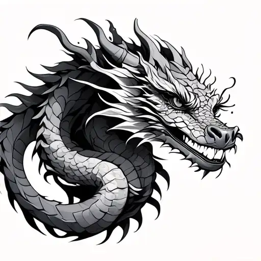 Dragon Wrapped Around Arm tattoo design idea