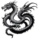 Dragon Wrapped Around Arm tattoo design idea