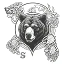 bear ultra instinct gym tattoo design idea