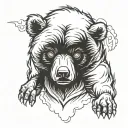 bear ultra instinct gym tattoo design idea