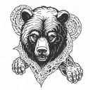 bear ultra instinct gym tattoo design idea