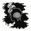 anxiety depression overthinking brain stopped tattoo design idea