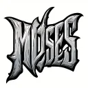 "Moses" logo intertwined tattoo design idea