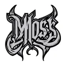 "Moses" logo intertwined tattoo design idea