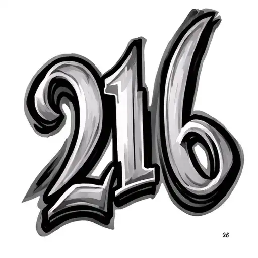 216 area code tattoo design idea