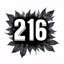 216 area code tattoo design idea