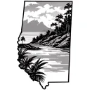 South Dakota mixed with Hawaii tattoo design idea