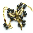 omerta calligraphy orthodox eagle prayer beads tattoo design idea