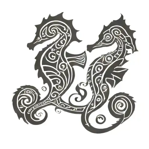 seahorse tattoo design idea