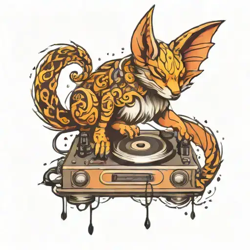 dj tattoo design idea