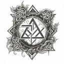 Radahn's great rune tattoo design idea