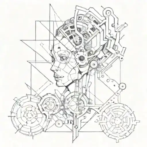 techno tattoo design idea