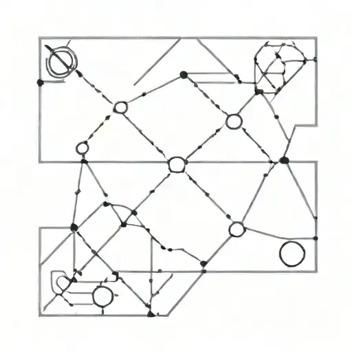 baseball diamond shaped line tattoo design idea