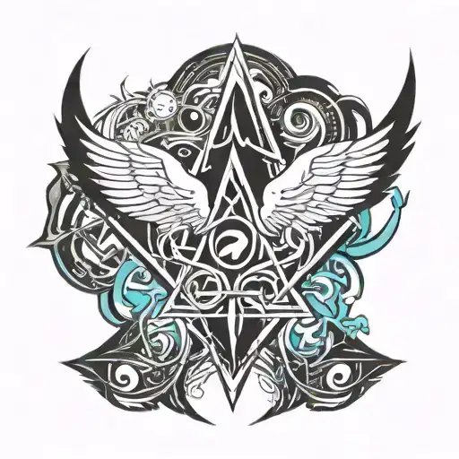 Kali Linux logo hacker symbol intertwined tattoo design idea