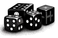 4 dice stacked spelling rich and risk as the 2 dice turn tattoo design idea