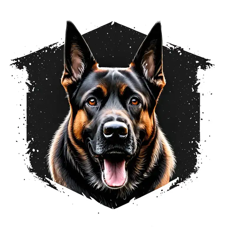 Belgian Malinois tattoo design idea