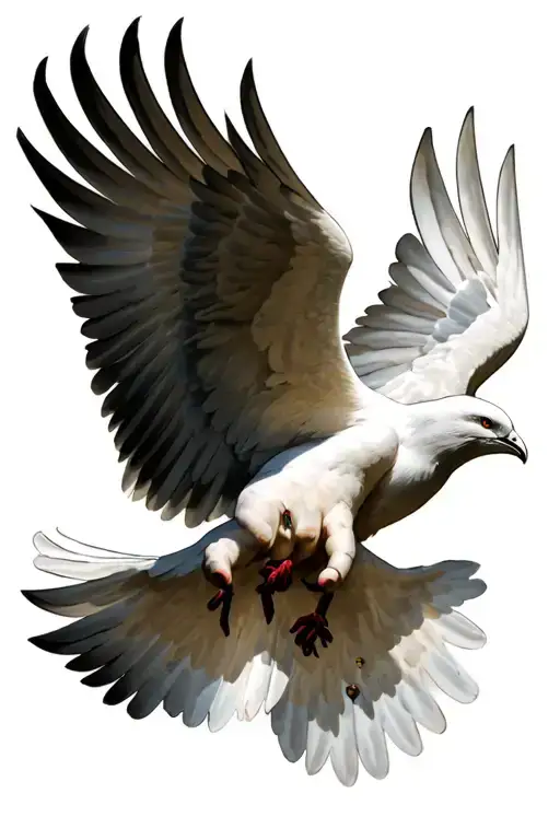 christan holy dove hand coming tattoo design idea