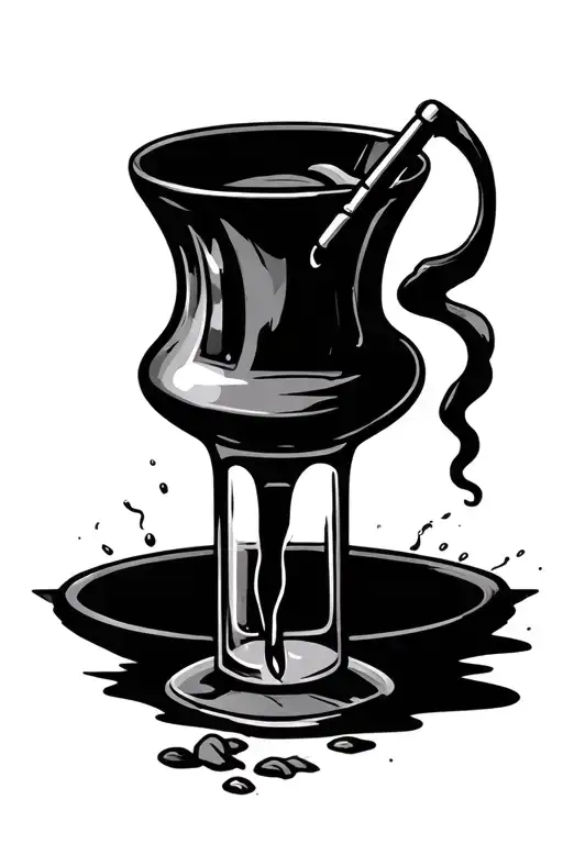 Molotov cocktail tattoo design idea