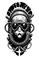 scuba diving tattoo design idea