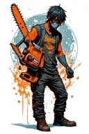 power chainsaw man tattoo design idea