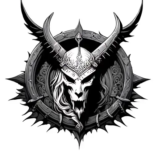 Gates Of Valhalla tattoo design idea
