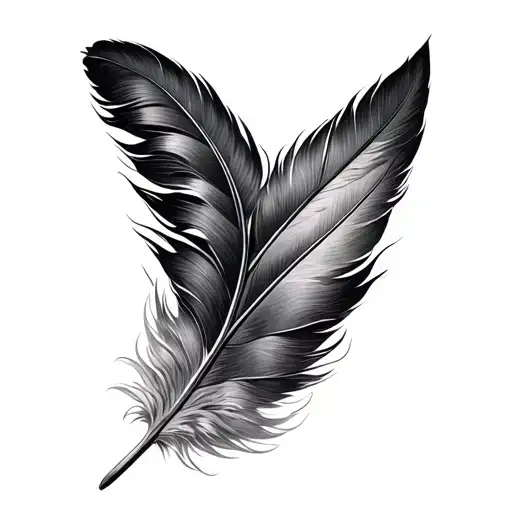 Infinity Feather tattoo design idea