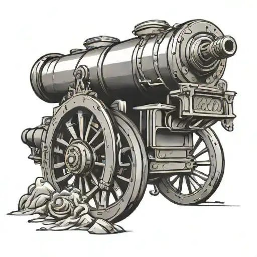 arsenal cannon tattoo design idea