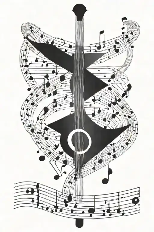 music dna strand tattoo design idea
