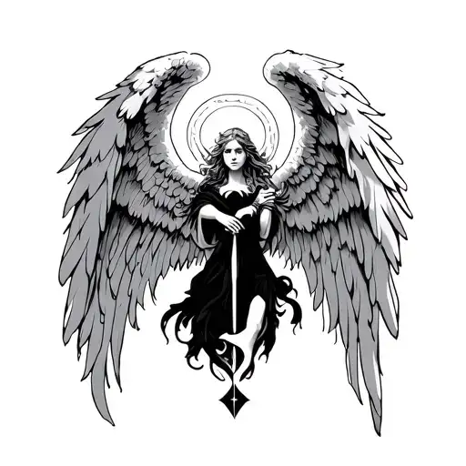 ophanim angel tattoo design idea