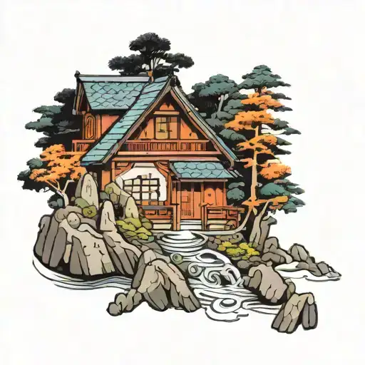 polish houses tattoo design idea