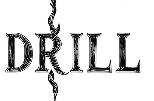 "DRILL" tattoo design idea
